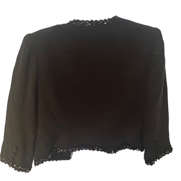 Jovani Blazer Black with Sequins - Picture 2 of 5